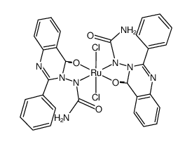 {Ru(2-phenyl-3-(uramino) quinazoline-(3H)-4-one)2Cl2} Structure