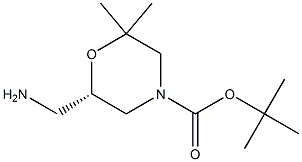 (S)-6-氨甲基-2,2-二甲基吗啉-4-羧酸叔丁酯结构式