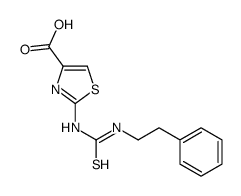 2-(2-phenylethylcarbamothioylamino)-1,3-thiazole-4-carboxylic acid Structure