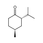 Cyclohexanone, 4-methyl-2-(1-methylethyl)-, (2S-trans)- (9CI) structure