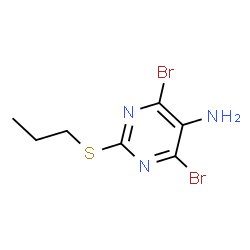 4,6-DIBROMO-2-(PROPYLTHIO)PYRIMIDIN-5-AMINE structure