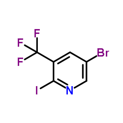 5-Bromo-2-iodo-3-(trifluoromethyl)pyridine结构式