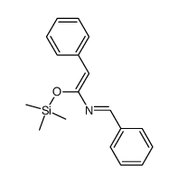 (1E,3Z)-1,4-diphenyl-3-trimethylsilyloxy-2-aza-1,3-butadiene Structure