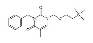 3-benzyl-5-methyl-1-((2-(trimethylsilyl)ethoxy)methyl)pyrimidine-2,4(1H,3H)-dione结构式