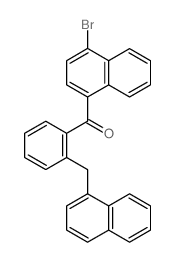 (4-bromonaphthalen-1-yl)-[2-(naphthalen-1-ylmethyl)phenyl]methanone结构式