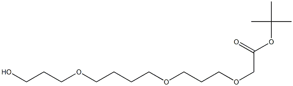 2-(3-(4-(3-羟基丙氧基)丁氧基)丙氧基)乙酸叔丁酯结构式