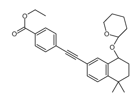 ethyl 4-[2-[(8R)-5,5-dimethyl-8-[(2R)-oxan-2-yl]oxy-7,8-dihydro-6H-naphthalen-2-yl]ethynyl]benzoate Structure