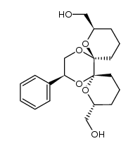 (2R,6R,7S,9R,14S)-2,9-Bis(hydroxymethyl)-14-phenyl-1,8,13,16-tetraoxadispiro[5.0.5.4]hexadecane Structure