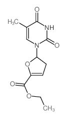 ethyl 2-(5-methyl-2,4-dioxopyrimidin-1-yl)-2,3-dihydrofuran-5-carboxylate结构式