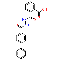 2-{[2-([1,1'-biphenyl]-4-ylcarbonyl)hydrazino]carbonyl}benzoic acid结构式