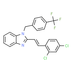 2-(2,4-DICHLOROSTYRYL)-1-[4-(TRIFLUOROMETHYL)BENZYL]-1H-1,3-BENZIMIDAZOLE picture