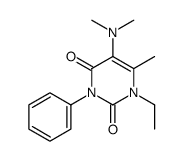 5-(Dimethylamino)-1-ethyl-6-methyl-3-phenyluracil Structure