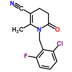 1-(2-Chloro-6-fluorobenzyl)-5-cyano-6-methyl-1,2,3,4-tetrahydropyridin-2-one structure