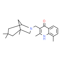 2,8-dimethyl-3-[(1,3,3-trimethyl-6-azabicyclo[3.2.1]oct-6-yl)methyl]-4-quinolinol Structure