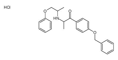 2-[(1-methyl-2-phenoxyethyl)amino]-1-[4-(phenylmethoxy)phenyl]propan-1-one hydrochloride结构式