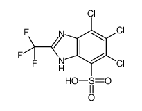 5,6,7-trichloro-2-(trifluoromethyl)-1H-benzimidazole-4-sulfonic acid Structure