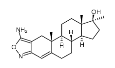 5'-amino-17-methyl-androst-4-eno[3,2-c]isoxazol-17β-ol Structure