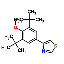 4-[4-Methoxy-3,5-bis(2-methyl-2-propanyl)phenyl]-1,3-thiazole结构式