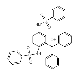 N-[4-(benzenesulfonamido)-2-(hydroxy-diphenyl-methyl)phenyl]benzenesulfonamide Structure