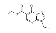 6-carbethoxy-7-chloro-3-ethylpyrazolo<1,5-a>pyrimidine Structure