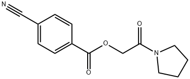 Benzoic acid, 4-cyano-, 2-oxo-2-(1-pyrrolidinyl)ethyl ester结构式