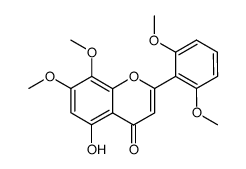 5-hydroxy-7,8,2',6'-tetramethoxyflavone Structure