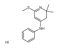 2,2-dimethyl-6-(methylthio)-N-phenyl-2,3-dihydropyridin-4-amine hydroiodide Structure