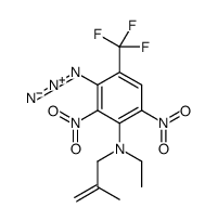 3-azido-N-ethyl-N-(2-methylprop-2-enyl)-2,6-dinitro-4-(trifluoromethyl)aniline结构式