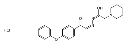 N-[(E)-[2-oxo-2-(4-phenoxyphenyl)ethylidene]amino]-2-piperidin-1-ylacetamide,hydrochloride Structure