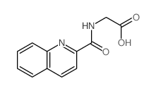 2-(quinoline-2-carbonylamino)acetic acid结构式