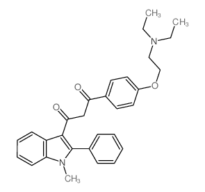 1H-Indole, 3-(3-(4-(2-(diethylamino)ethoxy)phenyl)-1,3-dioxopropyl)-1-methyl-3-phenyl-结构式