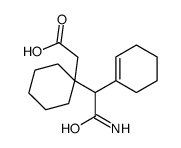 2-[1-[2-amino-1-(cyclohexen-1-yl)-2-oxoethyl]cyclohexyl]acetic acid Structure