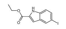 5-碘-1H-吲哚-2-羧酸乙酯结构式