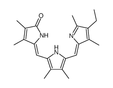 13-ethyl-2,3,7,8,12,14-hexamethyl-15,16-dihydro-tripyrrin-1-one Structure