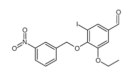 3-ethoxy-5-iodo-4-[(3-nitrophenyl)methoxy]benzaldehyde Structure