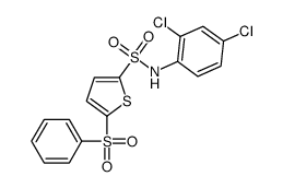 5-(benzenesulfonyl)-N-(2,4-dichlorophenyl)thiophene-2-sulfonamide结构式