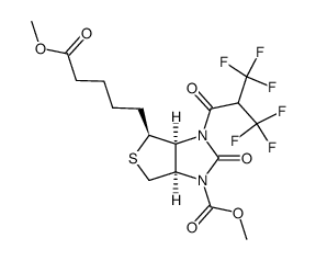 Hexahydro-1-(methoxycarbonyl)-2-oxo-3-[3,3,3-trifluoro-1-oxo-2-(trifluoromethyl)propyl]-1H-thieno[3,4-d]imidazole-4-pentanoic acid methyl ester picture