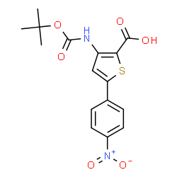 3-TERT-BUTOXYCARBONYLAMINO-5-(4-NITROPHENYL)THIOPHENE-2-CARBOXYLICACID结构式