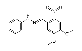 Benzaldehyde, 4,5-dimethoxy-2-nitro-, phenylhydrazone Structure