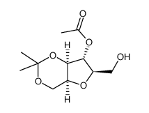 4-o-acetyl-2,5-anhydro-1,3-isopropylidene-d-glucitol Structure