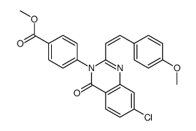 methyl 4-[7-chloro-2-[(E)-2-(4-methoxyphenyl)ethenyl]-4-oxoquinazolin-3-yl]benzoate Structure