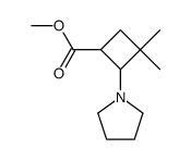 methyl 3,3-dimethyl-2-(1-pyrrolidinyl)-cyclobutanecarboxylate Structure