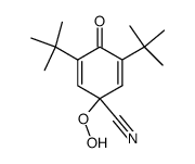 3,5-di-tert-butyl-1-hydroperoxy-4-oxocyclohexa-2,5-diene-1-carbonitrile Structure