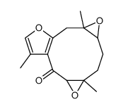 5,6,9,10-diepoxy-3,6,10-trimethyl-6,7,8,9,10,11-hexahydro-5H-cyclodeca[b]furan-4-one Structure