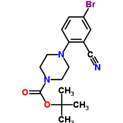 1-Boc-4-(4-溴-2-氰基苯基)哌嗪结构式