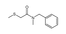 N-benzyl-N-methyl-2-(methylthio)acetamide结构式