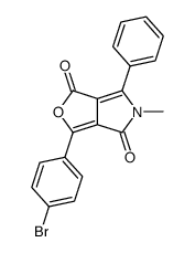 3-(p-bromophenyl)-5-methyl-6-phenyl-1H-furo[3,4-c]pyrrole-1,4(5H)-dione Structure