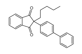 2-pentyl-2-(4-phenylphenyl)indene-1,3-dione结构式