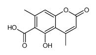 5-hydroxy-4,7-dimethyl-2-oxo-2H-chromene-6-carboxylic acid Structure