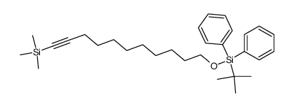 11-[(tert-butyldiphenylsilyl)oxy]-1-(trimethylsilyl)undec-1-yne结构式